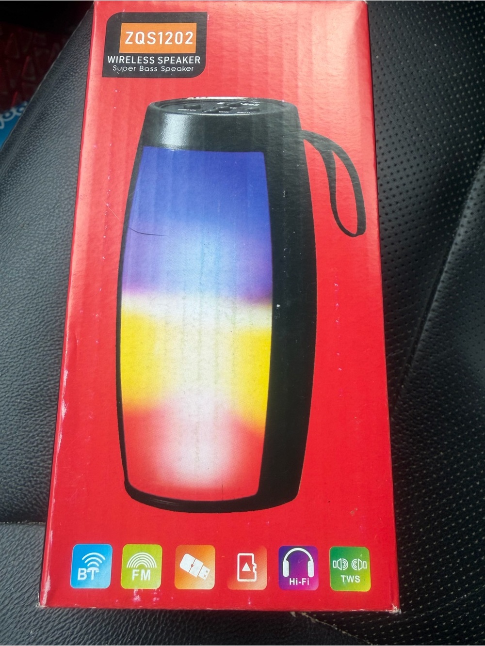 Wireless Bluetooth Speaker with LED Light - Black